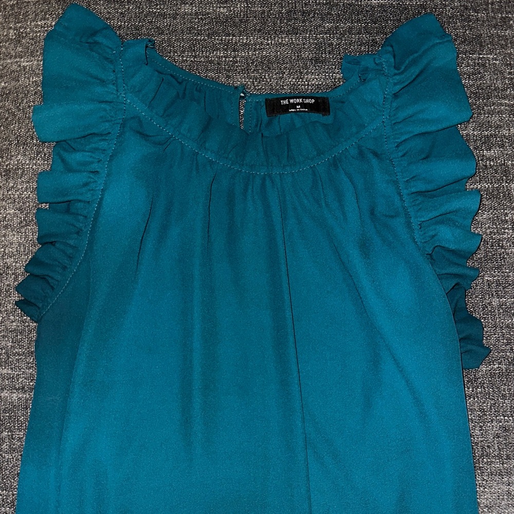Forest Green Sleeveless Blouse